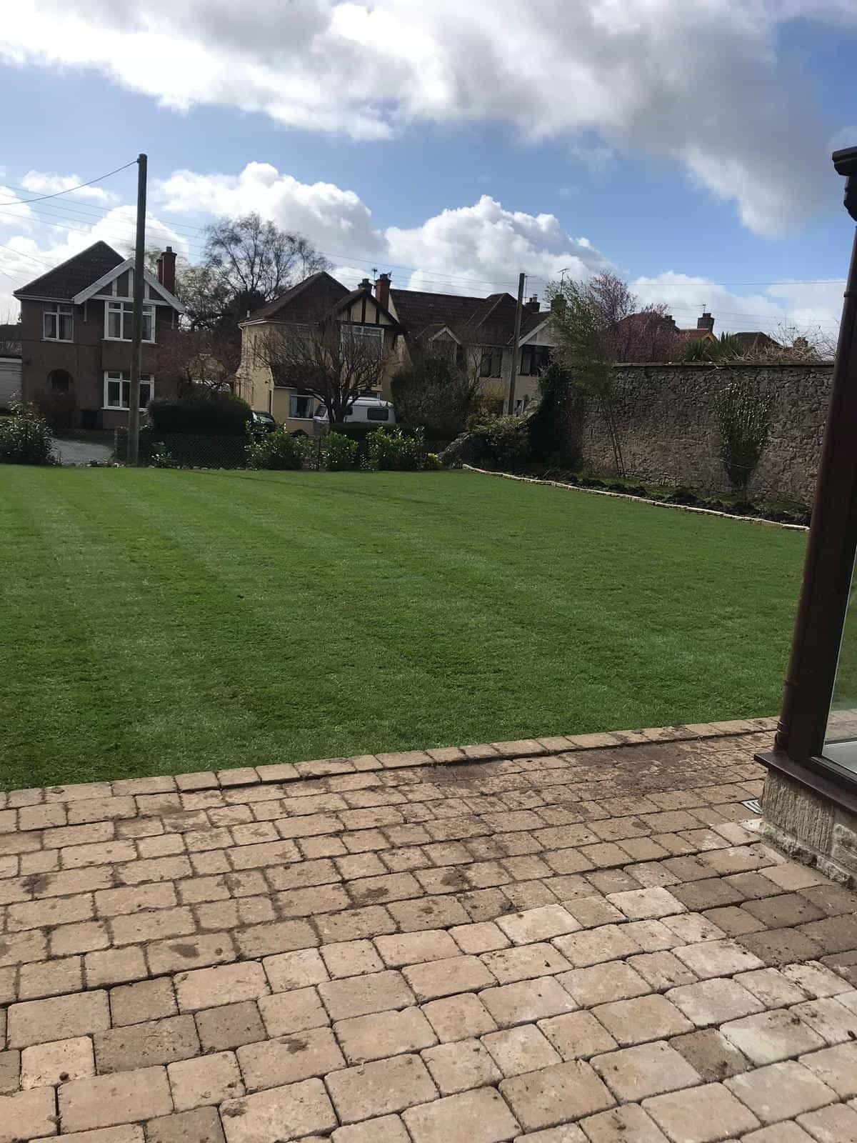 Hedge trimming and garden tidy-up in a Gloucestershire back garden