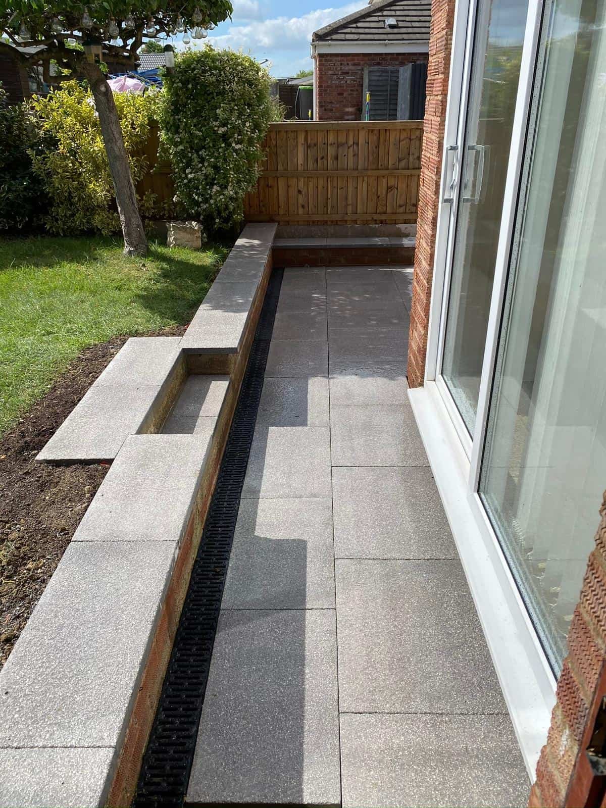 Brickwork & garden walls Gloucester Garden wall and raised brick planter built in Gloucestershire