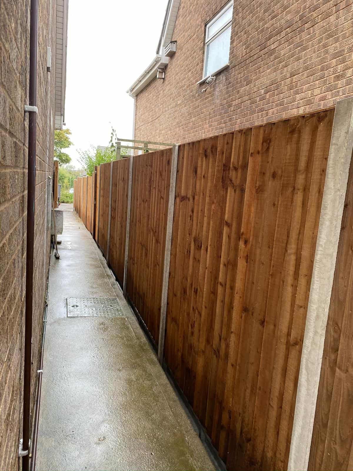 fencing Gloucester Rear garden fence installation with concrete posts in Cheltenham